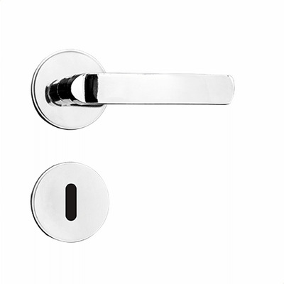 Fechadura Fit 40mm Papaiz Quarto Roseta Cromada Interna Maçaneta Alavanca