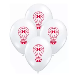 Globos Látex 12 PuLG. Huracan X 10 Pzas Blancos