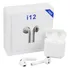 Auriculares Bluetooth I12 Touch Tws 5.0 versión inalámbrica color blanco luz LED