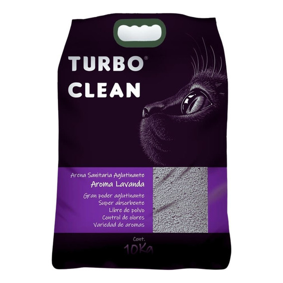 Arena Sanitaria Turbo Clean Aglutinante Lavanda 10kg