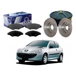  Kit Disco Pastilha Dianteiro 207 1.4 2008 A 2015