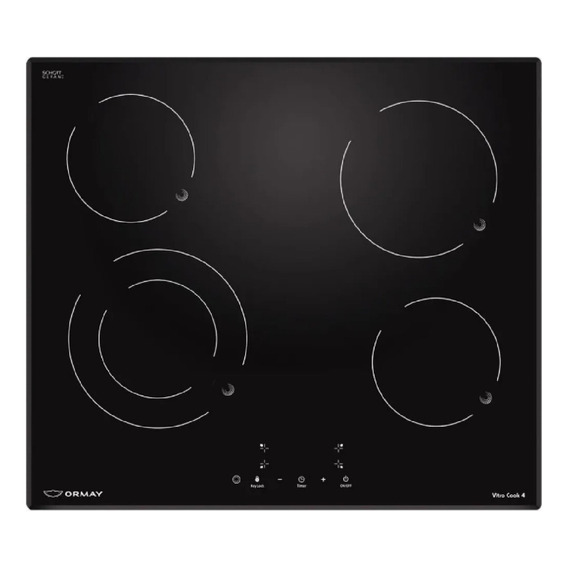 Anafe Eléctrico Vitroceramico 4 Hornallas Ormay Vitro Cook 4 Color Negro