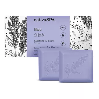 Boticário Nativa Spa Lilac Sabonete Em Barra 2x90g