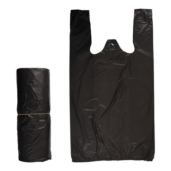 Pack 300 Bolsas Camiseta Plásticas 50x60 - Negra Todo Uso