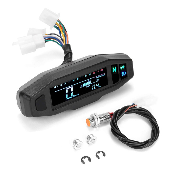 Velocímetro Lcd Miniatura Universal Para Motocicletas 12v