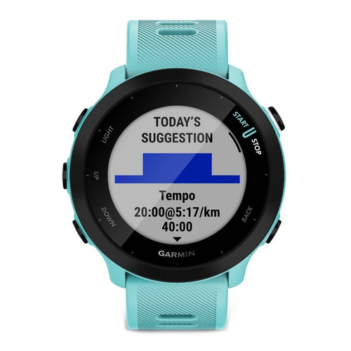 Smartband Garmin Forerunner 55 Sport 1.04" caja 42mm de  abs  aqua, malla  aqua de  silicona 010-02562-00