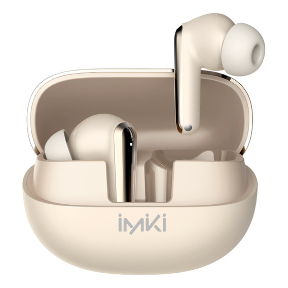 Imiki T14 Audífonos Inalámbricos Bluetooth 5.3 Gamer Con Six Micrófono Con Anc&enc Deportivos Auriculares In-ear Earbuds Carga Rápida Con Reducción De Ruido Compatible Con iPhone Y Android Color Beige