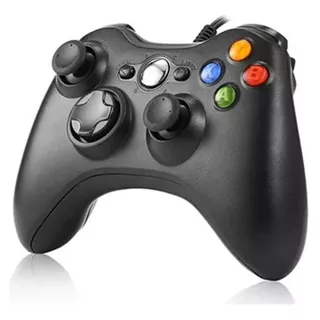 Joystick Mando Control Xbox 360 Pc Cable 1,75 Mts Color Negro