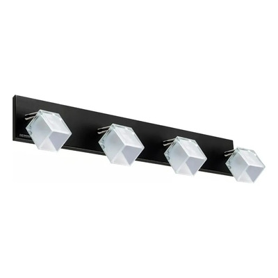 Aplique Plafon 4 Luces Apto Led G9 Negro Luz Desing A704 Negro