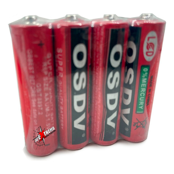 Blister Pilas Osdv Aa 1.5v Pack 4unidades Controles Juguetes