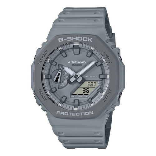 Reloj Hombre Casio Ga-2110et-8adr G-shock Color De La Correa Gris Color Del Bisel Gris Color Del Fondo Gris