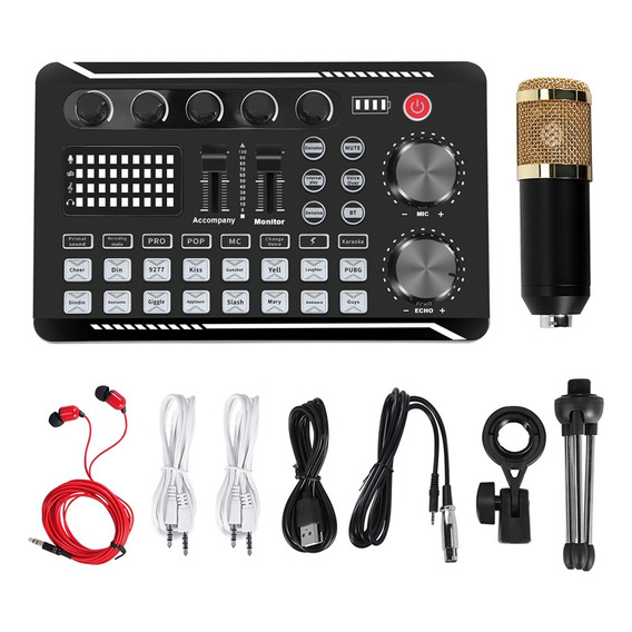 Kit De Tarjeta De Sonido F998, Kit De Micrófono Bm-800, Con