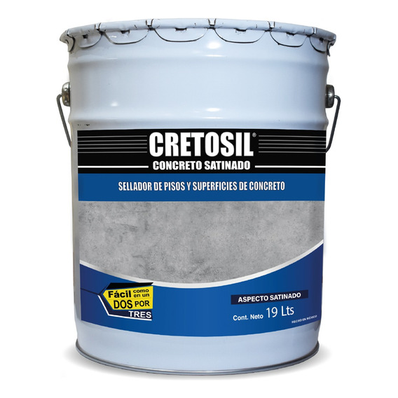 Cretosil Satinado Aspecto Húmedo Sellador Para Concreto 19 L