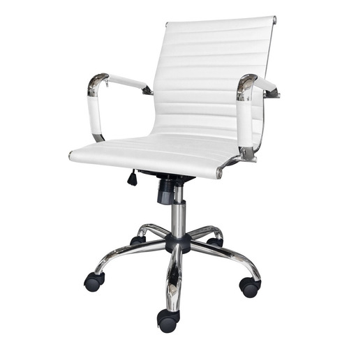 Sillón Ejecutivo Tipo Aluminum - Desillas Color Tapizado Blanco