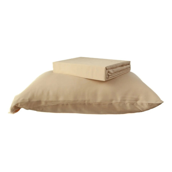 Set Sábanas De Bambú Premium Beige - 2 Plazas