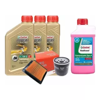 Kit Service Yamaha Mt03 R3 Filtro Aire Aceite 10w50 + Refrig