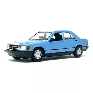 Miniatura Carro Mercedes Benz 190e 1987 1:24 Burago Azul