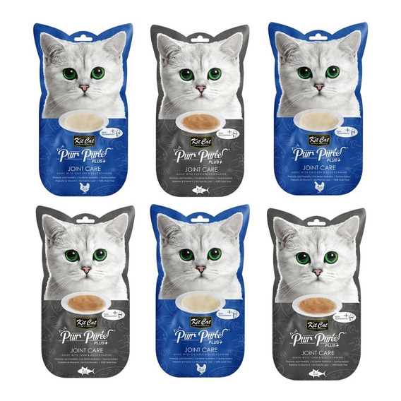 Kit Cat Purr Purée Joint Care Snack Premio Gato - Pack De 6 