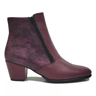 Botas De Vestir 2 Cierres Cuero Mujer Invierno 2019 Art 410