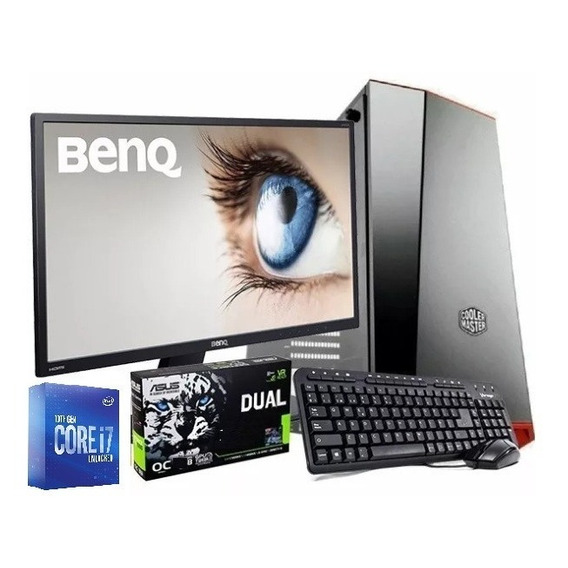 Pc Completa Core I7 32gb 2tb Ssd Hp 24 Kit Gamer Wi-fi