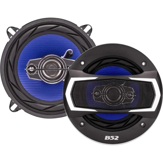 Parlantes 5 Pulgadas B52 Wa-5162 4 Vias 300w Par Auto Color Negro Y Azul