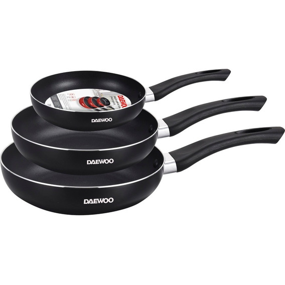 Juego Sarten De Cocina X 3 Pzs Antiadherente Daewoo-s301