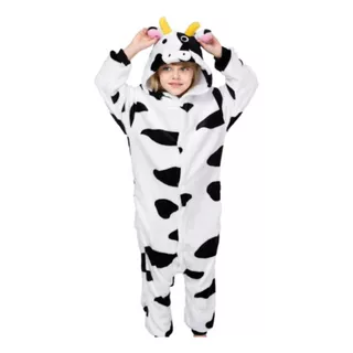 Pijama Enterito Plush Para Niño De Vaca Animales