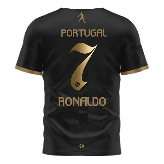 Camiseta Cr7 Portugal Dorada Conmemorativa