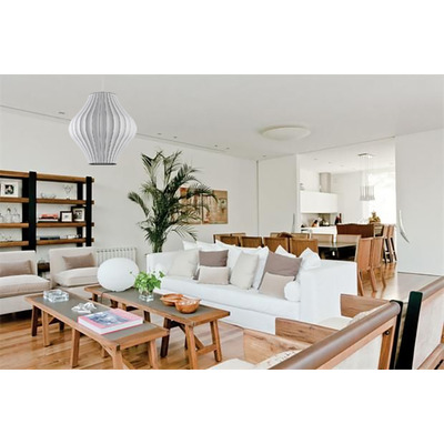Lampara Colgante Alma 40cm Sustentable Diseño 3d Apto Led