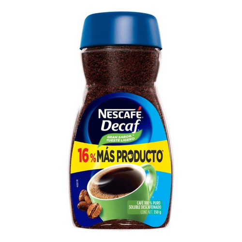 Café Soluble Nescafé Decaf, Descafeinado Con 350g