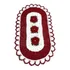 Alfombra ovalada de ganchillo para sala de estar, dormitorio, flores blancas y rojas, 69 x 50