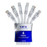 Maximm Cable Ethernet Cat 6 De 0.6 Pies (paquete De 6) Cat6,