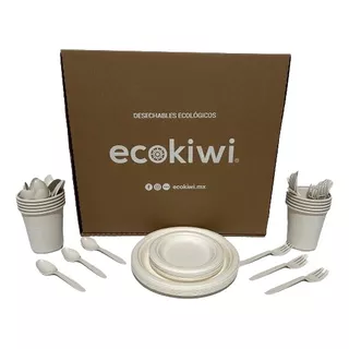 Kiwi Pack/60 Desechable Biodegradables Paquete Con 300 Pz