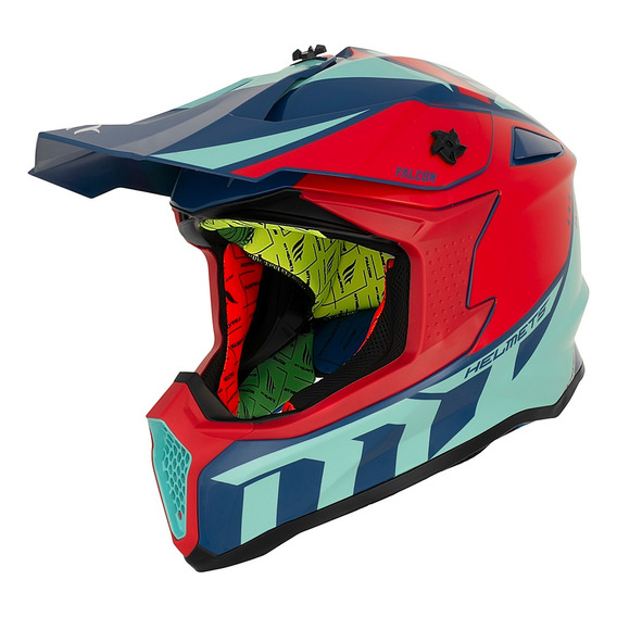 Casco Moto Mt Cross Atv Falcon Energy Interpose Brillo