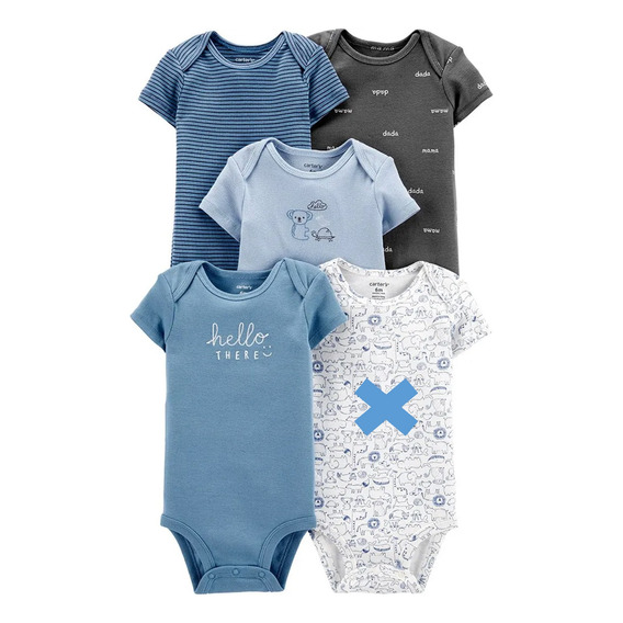 Carters Pack 4 Bodies Niño 3 Meses Estampado