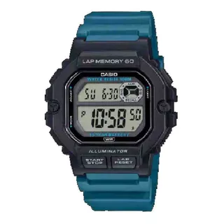 Relógio Casio Masculino Digital Quadrado Ws-1400h-3avdf Correia Azul - Ws-1400h-3av