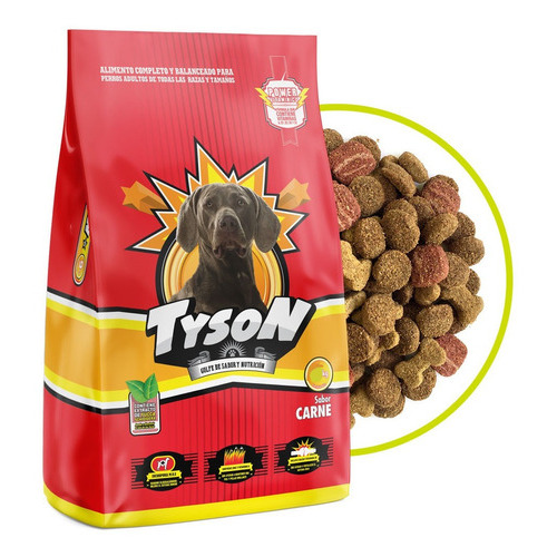 Comida Seca Perro Premium Tyson 25 Kg Carne