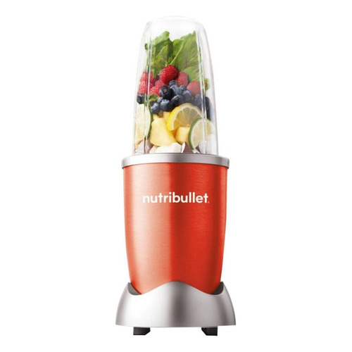 Licuadora portátil Nutribullet 600-series 600W 8 accesorios 24 fl oz roja con vaso de tritan 120V - Incluye 8 accesorios