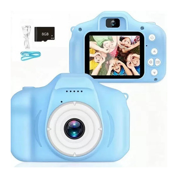 Cámara Fotográfica Digital Infantil Para Niños + Micro Sd 8g