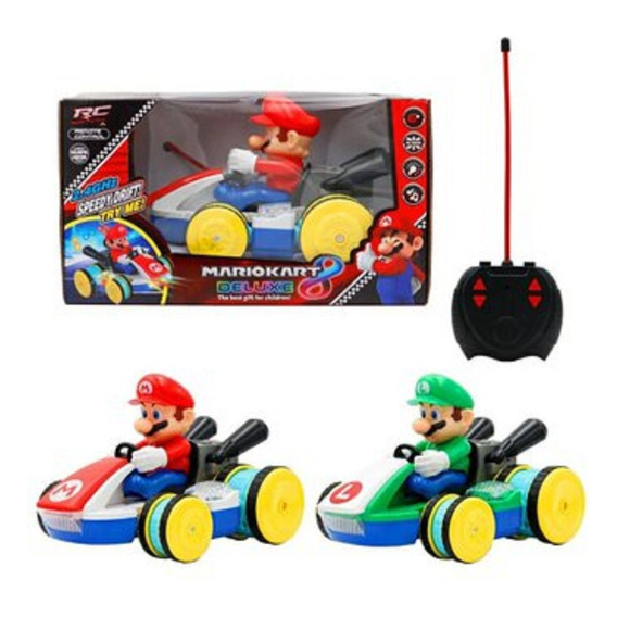 Carro Control Remoto Mario Bros Kart Luces Juguete Grande