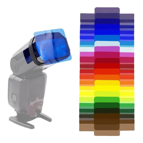 Filtros Para Cámara Universal Flash Gel Colores Kit X20
