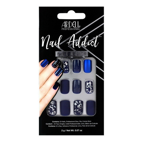 Ardell Uñas Postizas Decoradas Matte Blue Calidad Premium