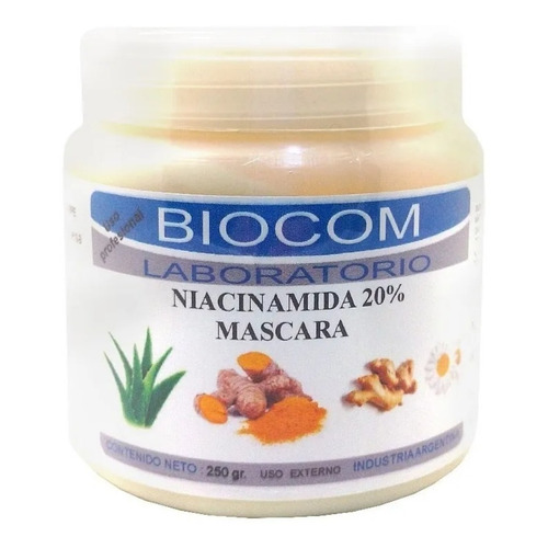 Biocom Mascara Niacinamida 20% Hialuronico Hidratacion Tipo de piel Todo tipo de piel