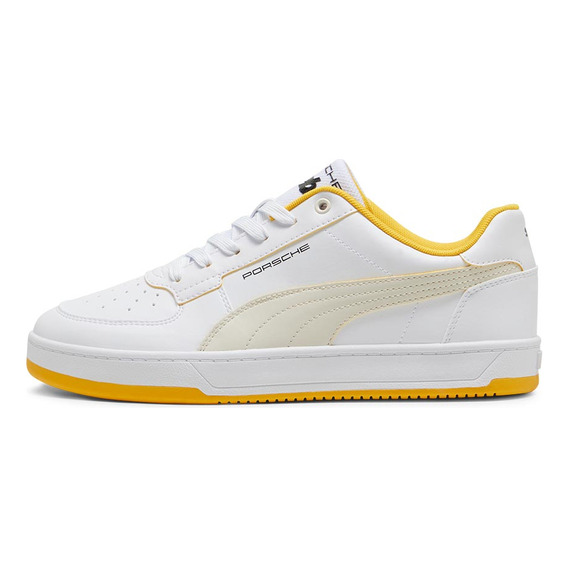 Tenis Puma Motorsport Pl Caven 2.0 Blanco Y Amarillo Hombre