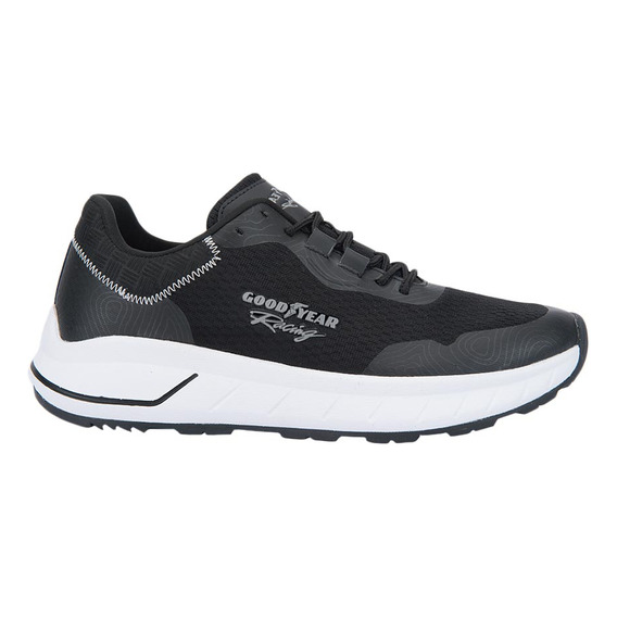 Tenis Running Goodyear Racing 002m Negro Y Blanco De Hombre