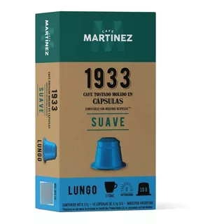 Café En Cápsulas 1933 Suave Lungo Por 10 Unidades Café Martínez