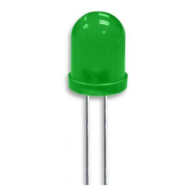 Diodos Led 10 Mm Redondos Color Verde Pack X10 Unidades