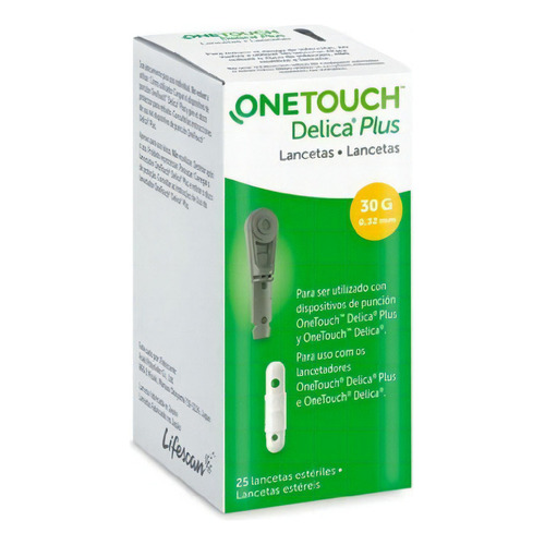 One Touch Delica Plus Con 25 Lancetas Color Gris