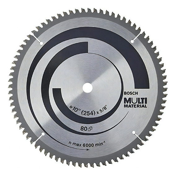 Disco Circular 254mm 80d Centro 5/8 PuLG Multimaterial Bosch