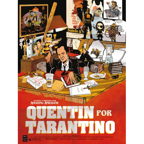 Quentin Por Tarantino - Novela Grafica, De Amazing Ameziane. Editorial Robin Book Ma Non Troppo, Tapa Blanda En Español, 2023